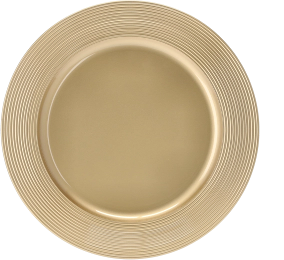 Zlat okrogel podstavek iz polipropilena 33 cm z rebrastim robom