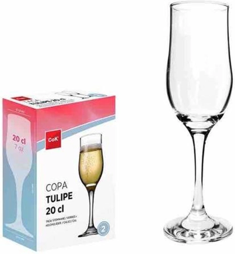 Set kozarcev za šampanjec Tulipe 200 ml, 2 kosa