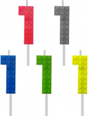 Rojstnodnevna svečka Kocke številka 1