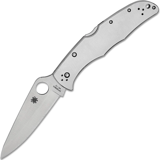 Spyderco Endura 4 nerjavno žepno nožo 9,5 cm, satin, v celoti kovinski