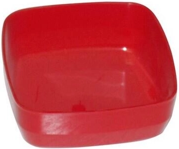 Plastična kvadratna kompotna skleda 10 cm – mešanica barv