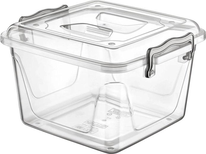 Plastična shranjevalna škatla Multi kvadratna nizka 6 l