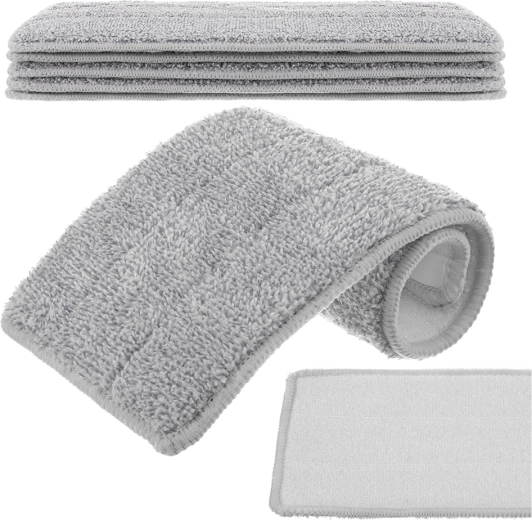 Replacement microfiber mop pad for Ruhhy flat mop 33 × 12 cm, 5 pcs