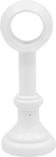 Bel plastičen nosilec za karnisno palico