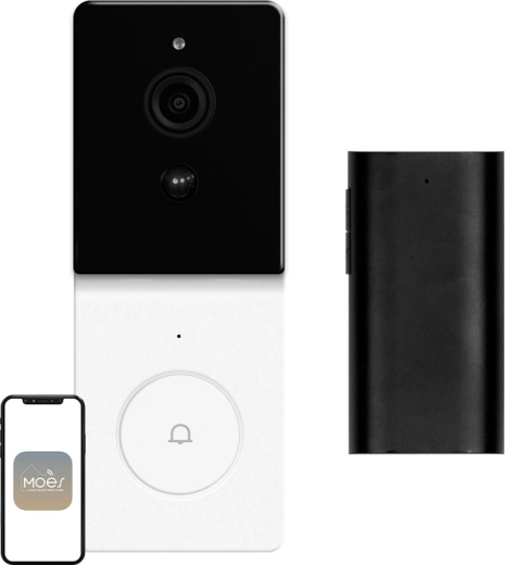 Moes Wi‑Fi video doorbell with RF 433 MHz and 1080p