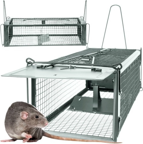 Live-capture rodent trap with automatic closing