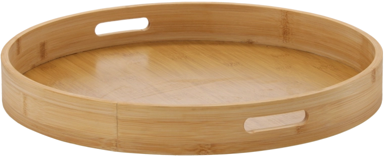Bambusov servirni pladenj 40 cm z ročaji