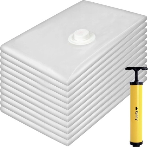 Set vakuumskih vrečk 50 × 70 cm, 10 kosov z ročno črpalko RUHHY