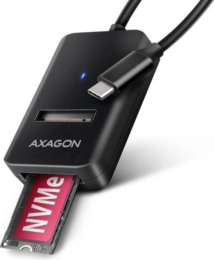 AXAGON adapter USB 3.2 Gen 2 za M.2 NVMe/SATA SSD s kablom USB‑C 10 cm