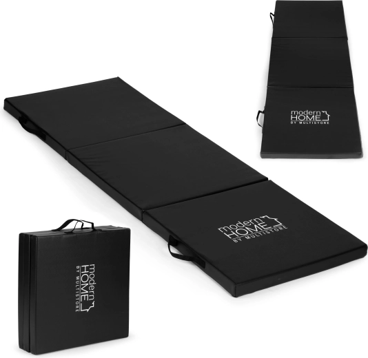 Zložljiva gimnastična podloga ModernHome 182 × 60 cm, črna
