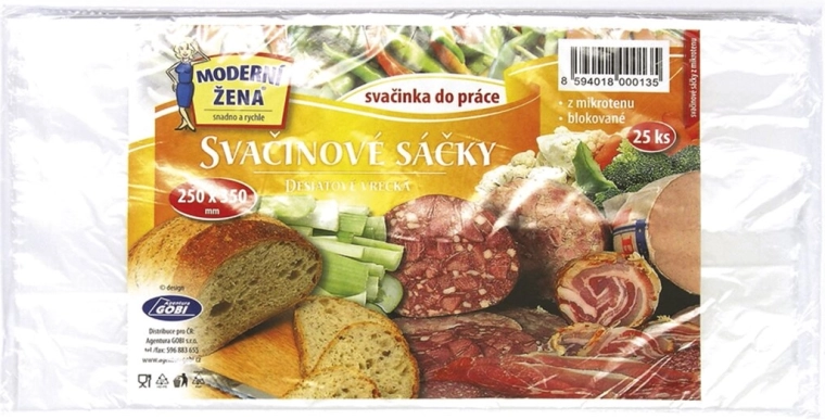 Vrečke za malico 25 × 35 cm, 25 kosov