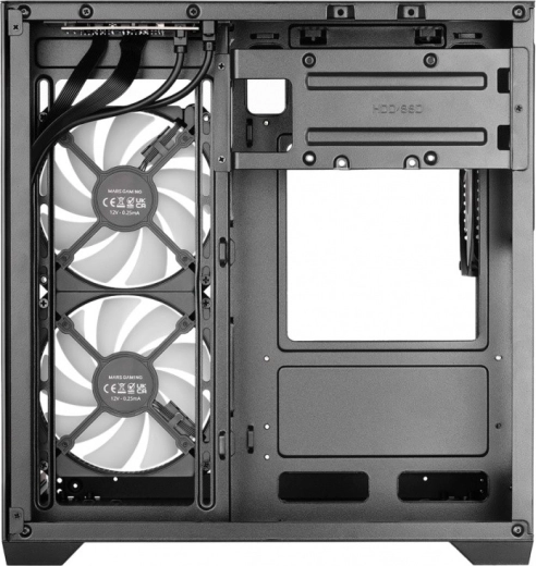 Optimized cooling with 3× ARGB fan setup