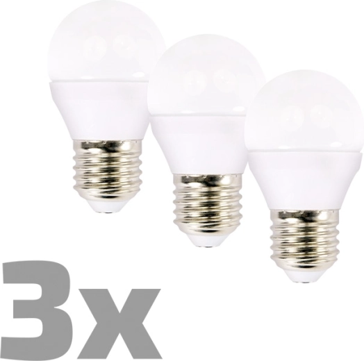 Ecolux LED žarnica Miniglobe E27 6 W 3000 K 450 lm – 3 kosi