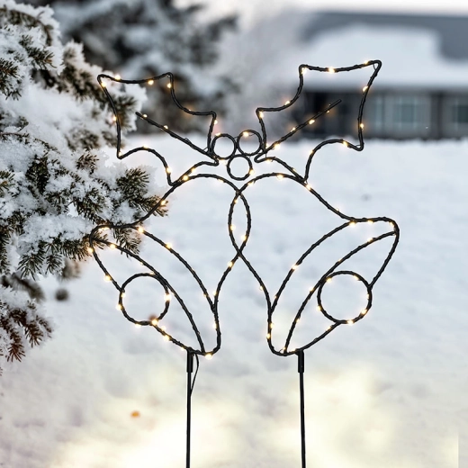 Solight outdoor LED decoration Christmas bells with timer 50 cm, 100 LEDs