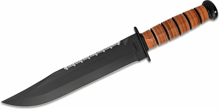 KA-BAR Big Brother – preživitveni nož 24 cm z usnjenim ročajem in nožnico