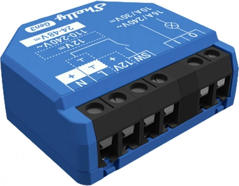Pametno relejno stikalo Shelly 1 Gen3 z Wi‑Fi in Bluetooth