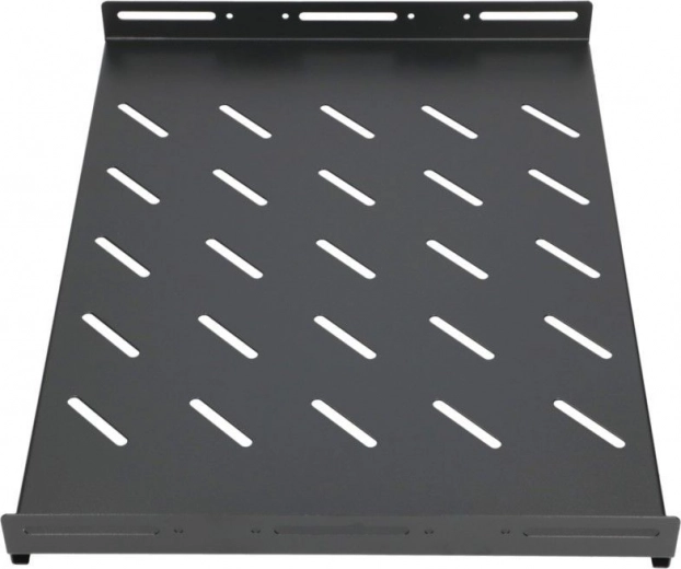 Polica 1U, 350 mm za 19" razdelilnike z globino 600 mm – črna