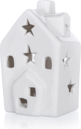 Porcelanasta LED hišica z belim svetlom