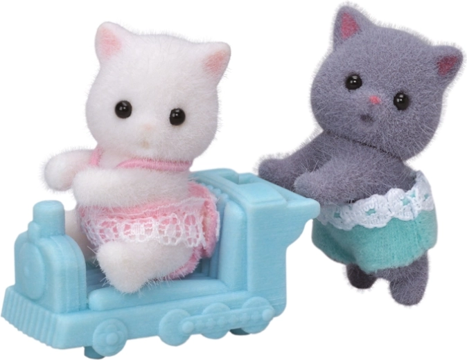 Sylvanian Families perzijski muckčki – dvojčka z vlakcem