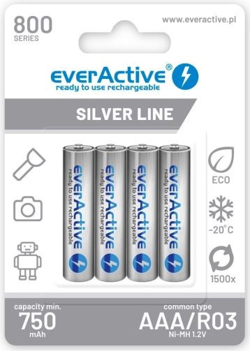 Polnilne baterije AAA 800 mAh – 4 kosi