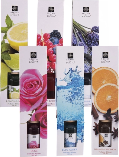 Stekleni aroma difuzor 100 ml (mešanica 6 različic)
