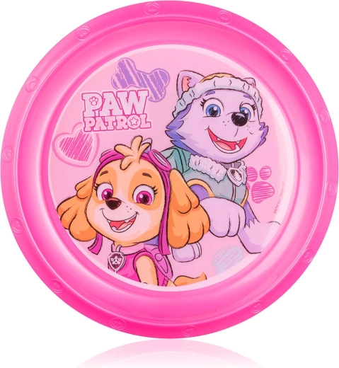 Otroški krožnik 22 cm PAW PATROL rožnat plastičen