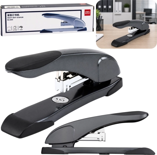 Spenjač Deli Heavy Duty za 100 listov 23/10 črn