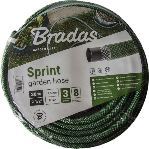 Vrtna cev SPRINT 1/2" 30 m neprosojna zelena