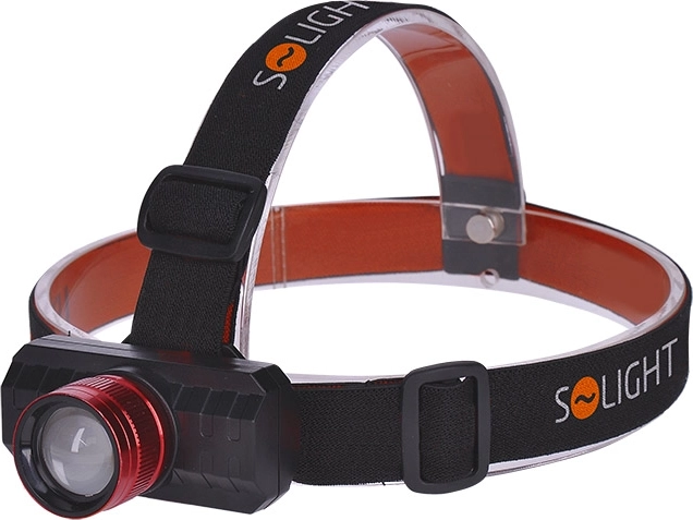 Solight polnilna LED naglavna svetilka 3 W, 150 lm z zoomom in Li-Ion baterijo