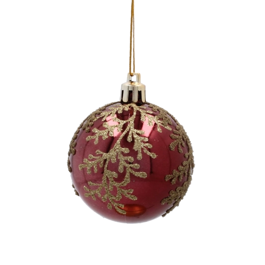 Razkošna burgundsko rdeča barva z zlatim dekorjem