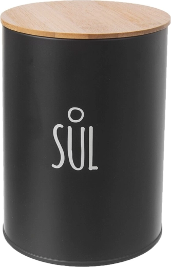 Minimalističen črn dizajn z jasno oznako »Sol«