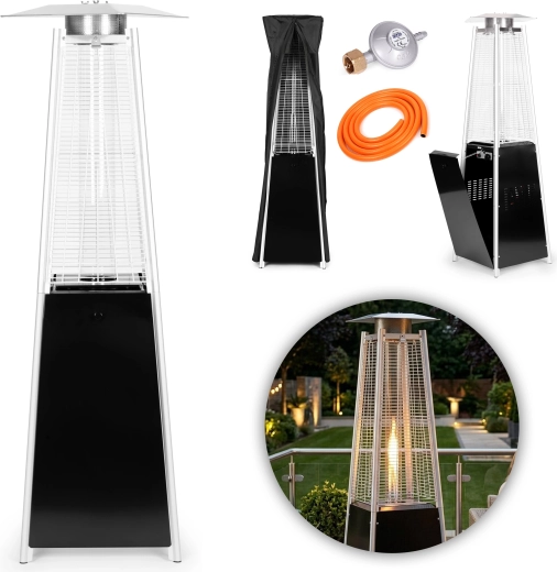 Plinski terasni grelec 180 cm, 11,5 kW z regulatorjem, cevjo in prevleko – MULTIGARDEN