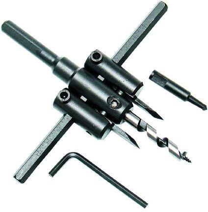 Nastavljiv izrezovalnik lukenj 30–120 mm za les, PVC in mavčnokartonske plošče