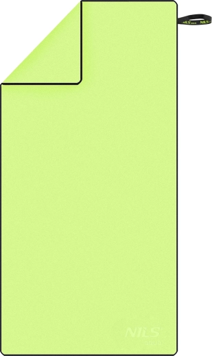 Hitro sušeča mikrovlaknena brisača NILS aqua zelena/črna 140 × 70 cm