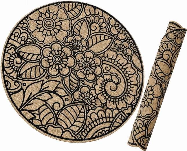 Okrogel pogrinjek v boho slogu 38 cm – 1 kos