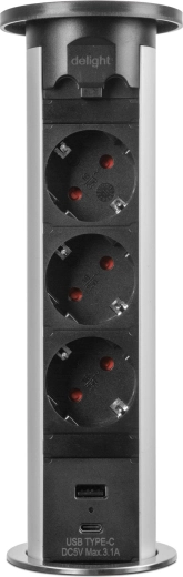Three sockets and USB charging