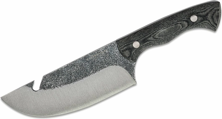 Condor Bush Slicer kamping nož 16,3 cm, siva Micarta, usnjena + kydex nožnica