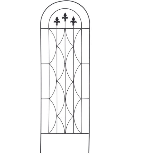 Kovinska vrtna opora za vzpenjavke 38 × 118 cm, črna