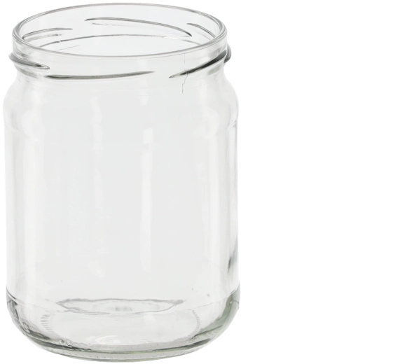 Steklena posoda 460 ml z navojnim pokrovom fi 82