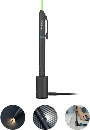 Zelo vsestransko 4-v-1: pero, dve LED in zeleni laser