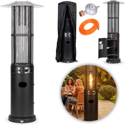 Plinski terasni grelnik 11 kW z regulatorjem, cevjo in ponjavo – MULTIGARDEN