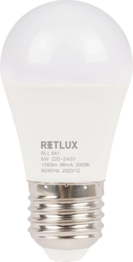 Retlux G45 E27 8 W Warm White LED Bulb