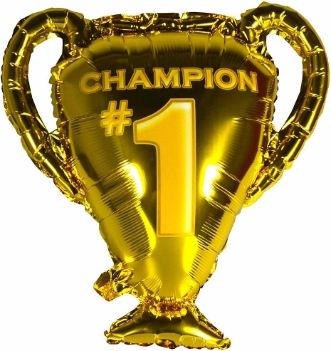 Foliasti balon pokal – zlati trofejni balon