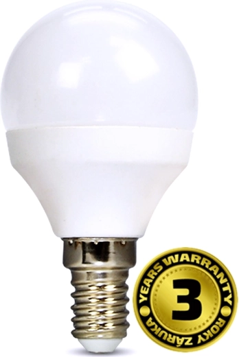 Solight LED žarnica miniglobe E14 6 W 4000 K 510 lm bela