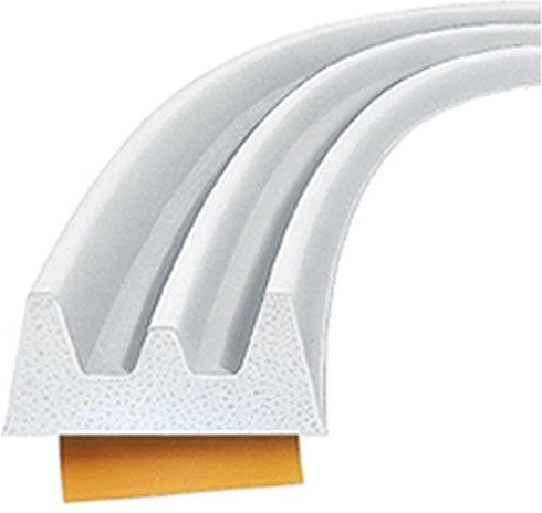 Tesnilo za okna in vrata, profil E, 9 × 4 mm, belo, 100 m