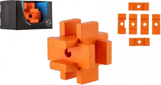 Lesena miselna uganka BrainTwister v škatlici 8 × 5 × 5 cm