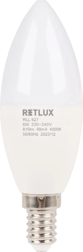 Retlux LED candle bulb E14 6 W 4000 K