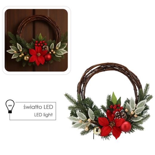 Stilski rdeče‑zlat dizajn