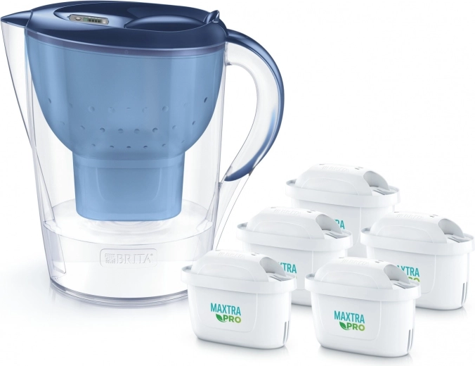 Filtrirni vrč 3,5 l BRITA Marella XL + 5 filtrov MAXTRA PRO Pure Performance, modra