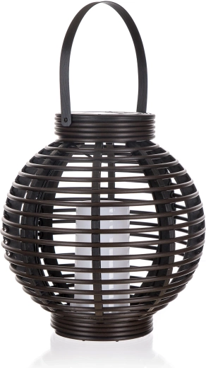 Viseča sončna lanterna z učinkom plamena, 1 LED, 22 × 23 cm